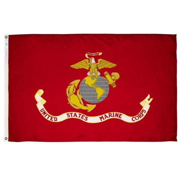 Valley Forge Valley Forge Marine Corps Military Flag 3 ft. W X 5 ft. L BTUSMC3 - main